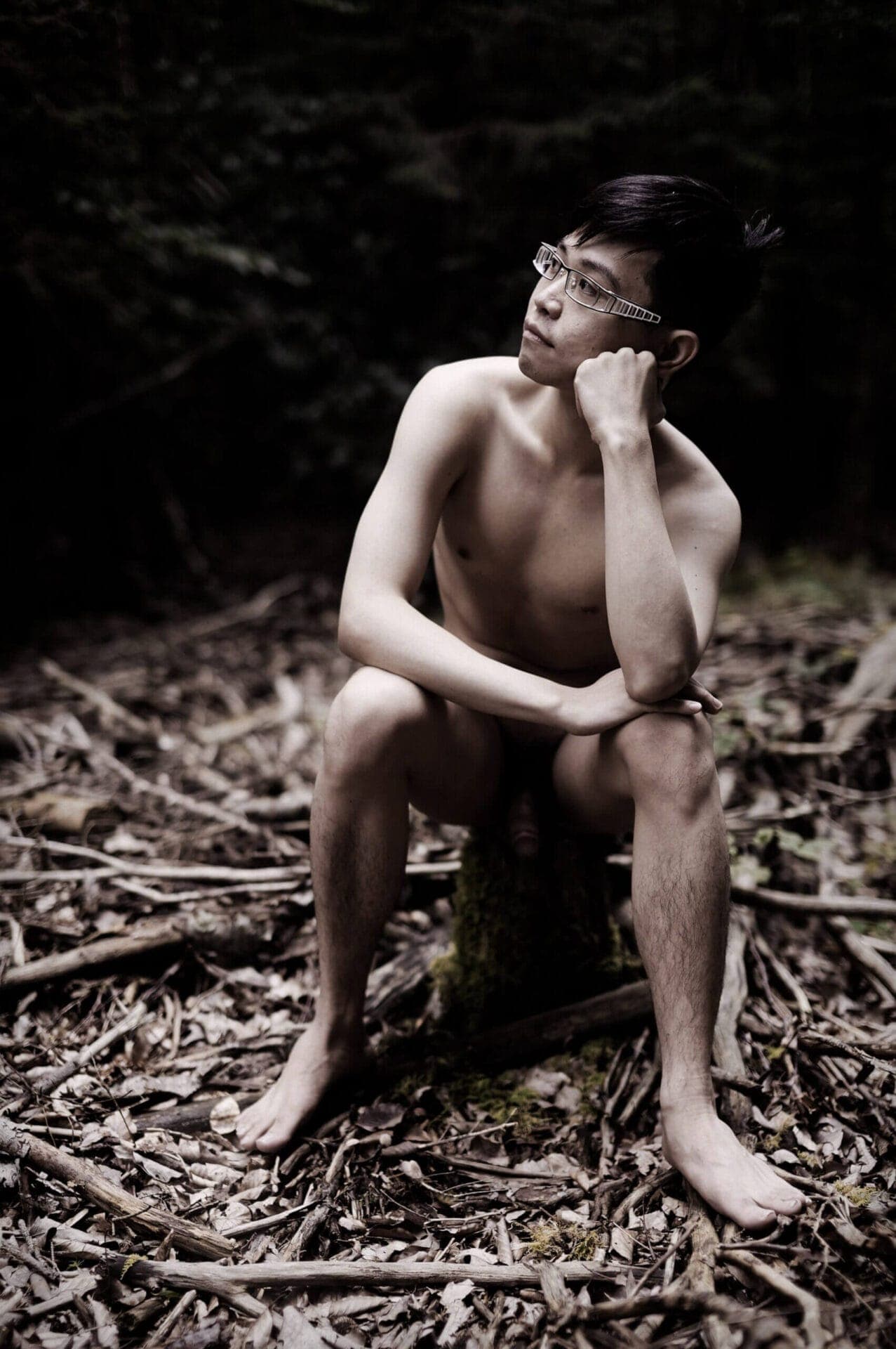 Naked Outdoor in the woods again 19