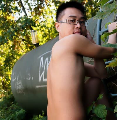 Nude Guardian in Verdant Refuge